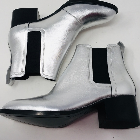 rag & bone boots silver Ankle Booties 38.5 NEW - Picture 2 of 8